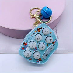 Whac A Mole Game Machine Keychain Pendant Handheld Game Console Toy
