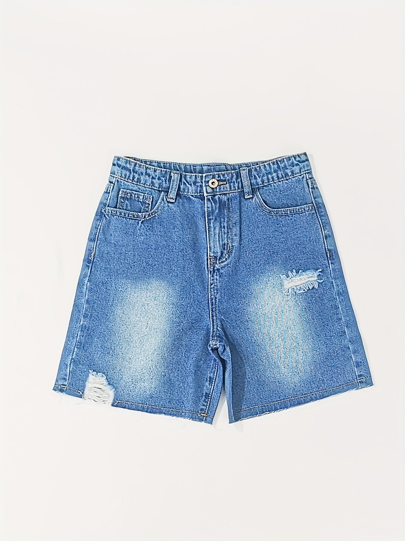 Boys Ripped Denim Shorts for Summer Outdoor