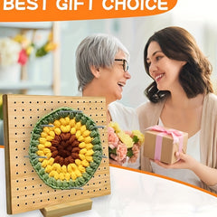 20 Steel Rod Crochet Blocking Board Set with Stand