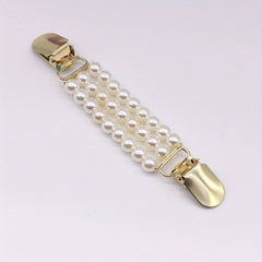 Faux Pearl Buckle Cardigan Clip Vintage Scarf Pin