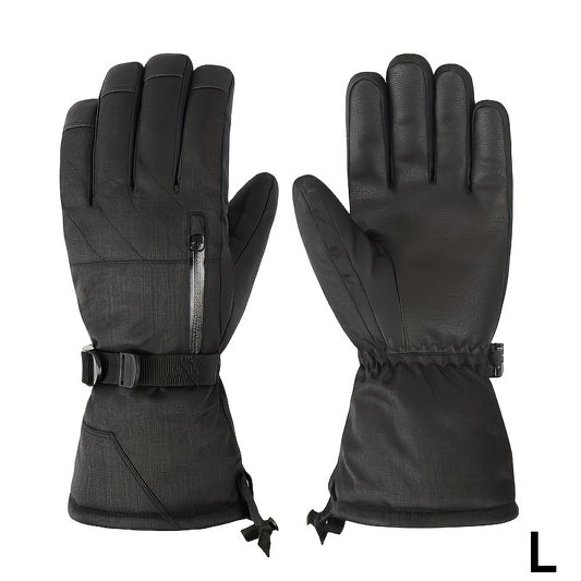 Thick Padded Winter Gloves - Windproof Waterproof Ski Gloves