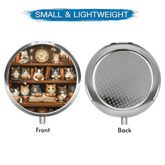 Unique Kitten Pill Box 3 Compartment Medicine Organizer