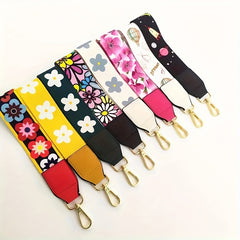 Colorful Flower Printed Shoulder Strap for Bags and Purses