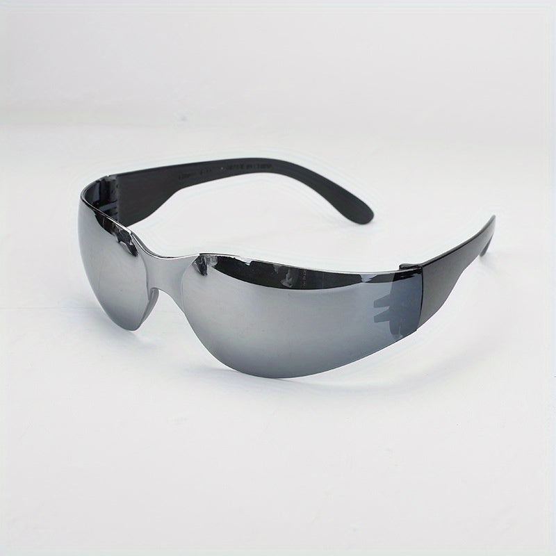 Y2K Wrap Around Sunglasses For Women Men Rimless Goggles
