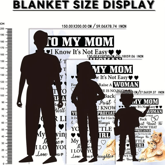 Lion Pattern Blanket Flannel Soft Throw for Camping Travel - Gift for Mom