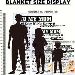Lion Pattern Blanket Flannel Soft Throw for Camping Travel - Gift for Mom
