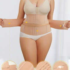 Sports Shapewear Women's Plus Hook & Eye Belly Wrap Tummy Control