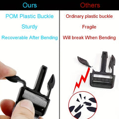 6pcs Quick Release Buckle Adjustable Plastic Clip Snap Replacement
