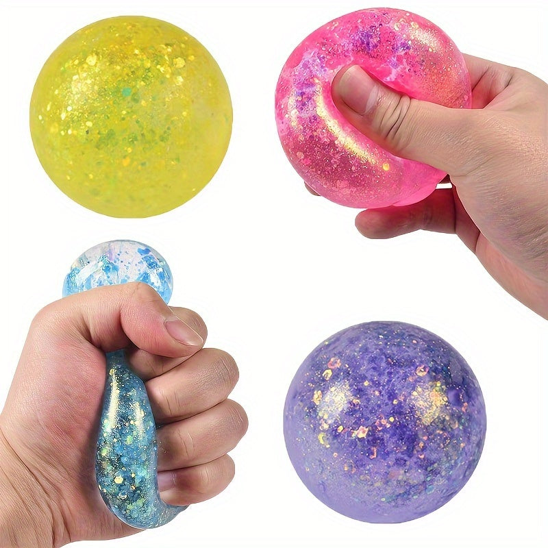 Glittery Maltose Stress Balls Colorful Sensory Toys for Party Favors