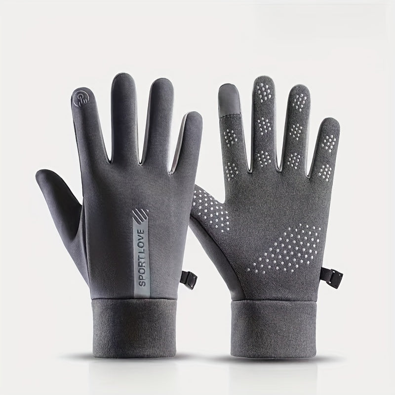 Winter Touch Screen Gloves Short Windproof Waterproof Gloves Outdoor Sports