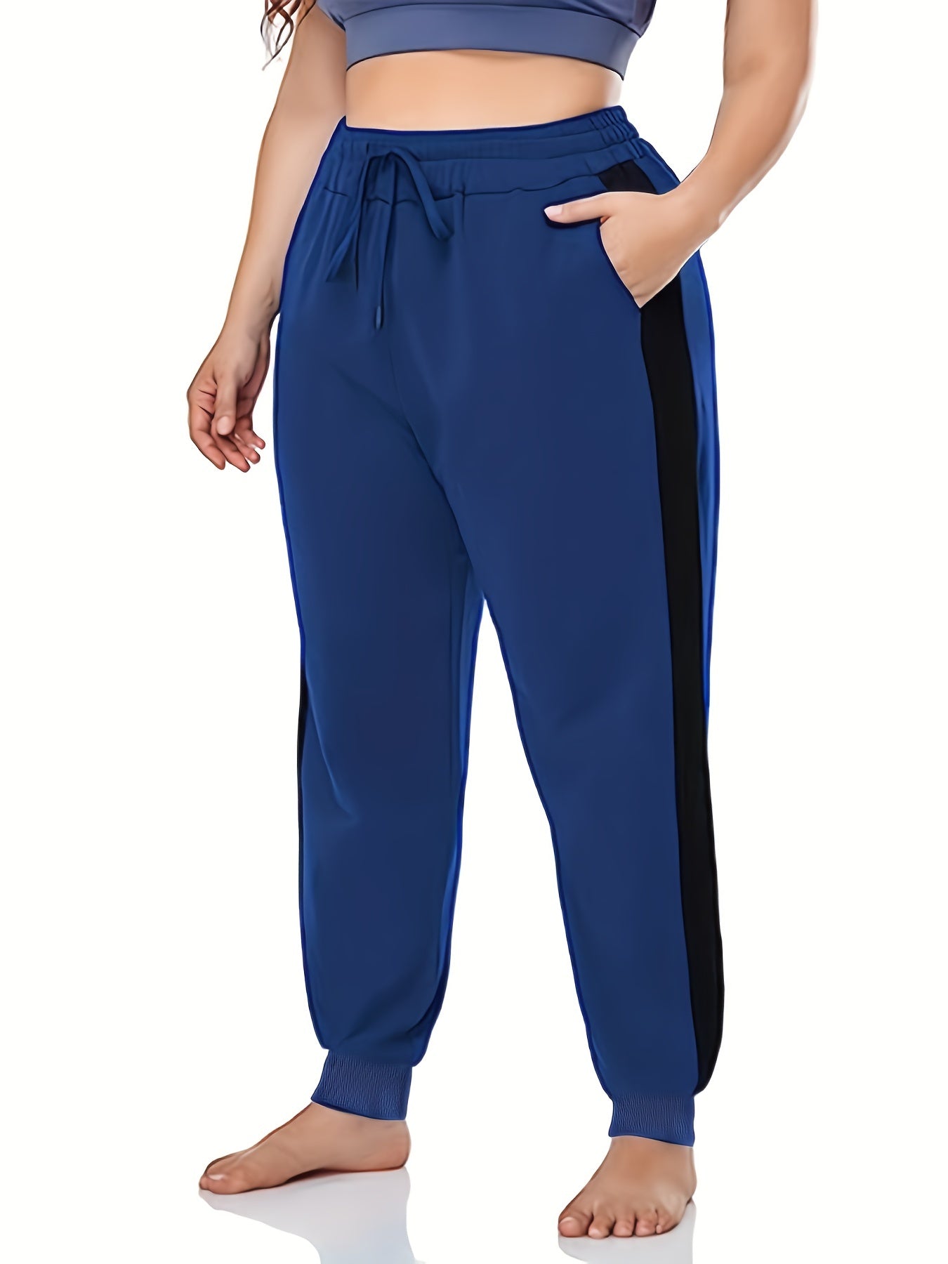 Colorblock Joggers With Pockets