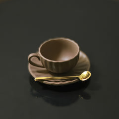 3pcs Dollhouse Mini Furniture DIY Coffee Cup Saucer Spoon