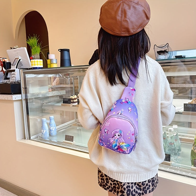 Canvas Crossbody Bag For Kids Mini Chest Pack Adjustable Strap