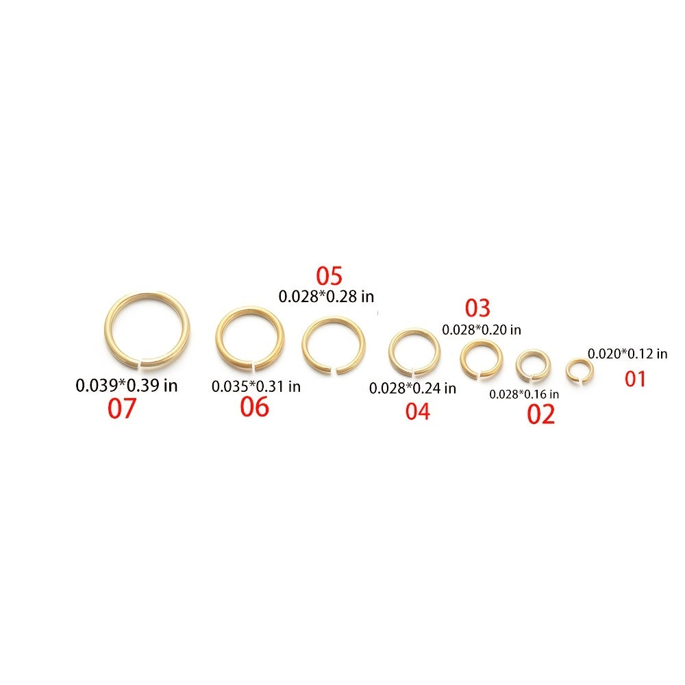 3-10mm 18K Golden Copper Jump Rings Split Rings 50-200pcs for DIY Jewelry Making