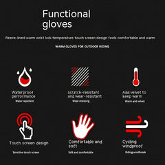Waterproof Warm Full Finger Gloves Touch Screen Anti-slip Gloves
