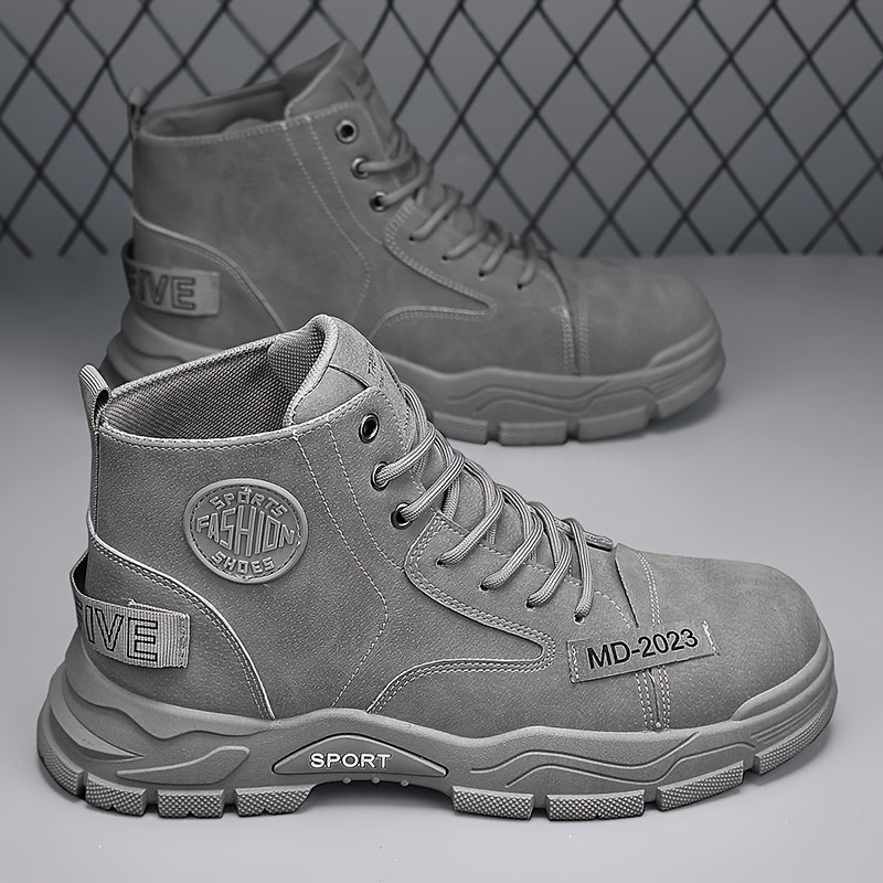Men's High Top Hiking Boots Non Slip Lace Up Durable Outdoor Shoes