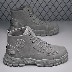 Men's High Top Hiking Boots Non Slip Lace Up Durable Outdoor Shoes