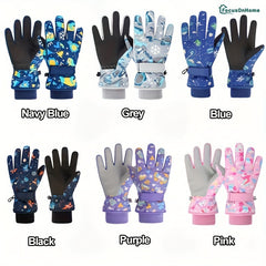 Kids' Outdoor Skiing Gloves Coldproof Waterproof Gloves