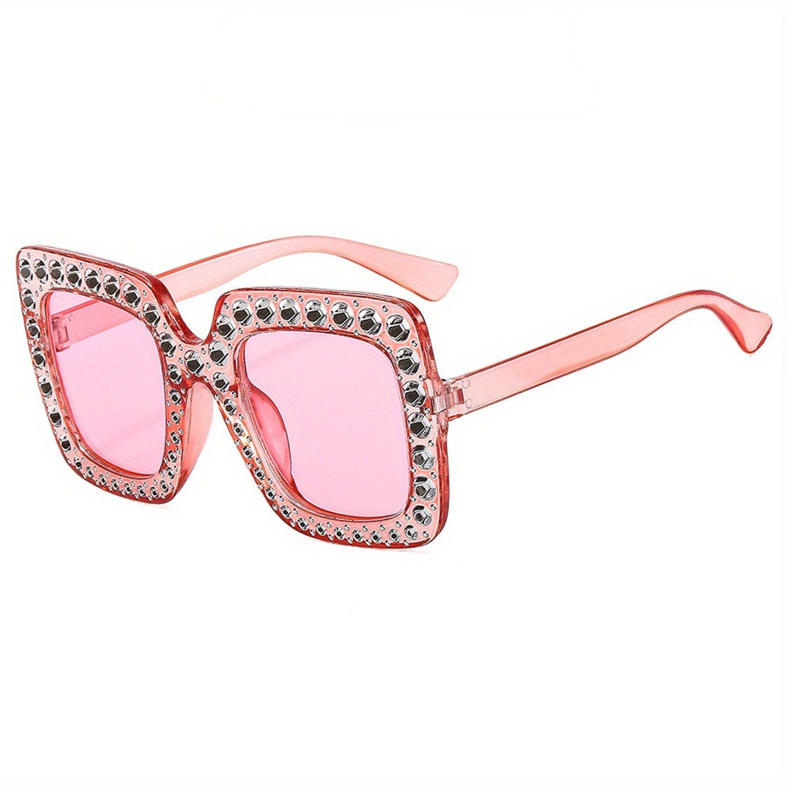 Vintage Rhinestone Square Sunglasses for Women