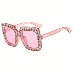 Vintage Rhinestone Square Sunglasses for Women