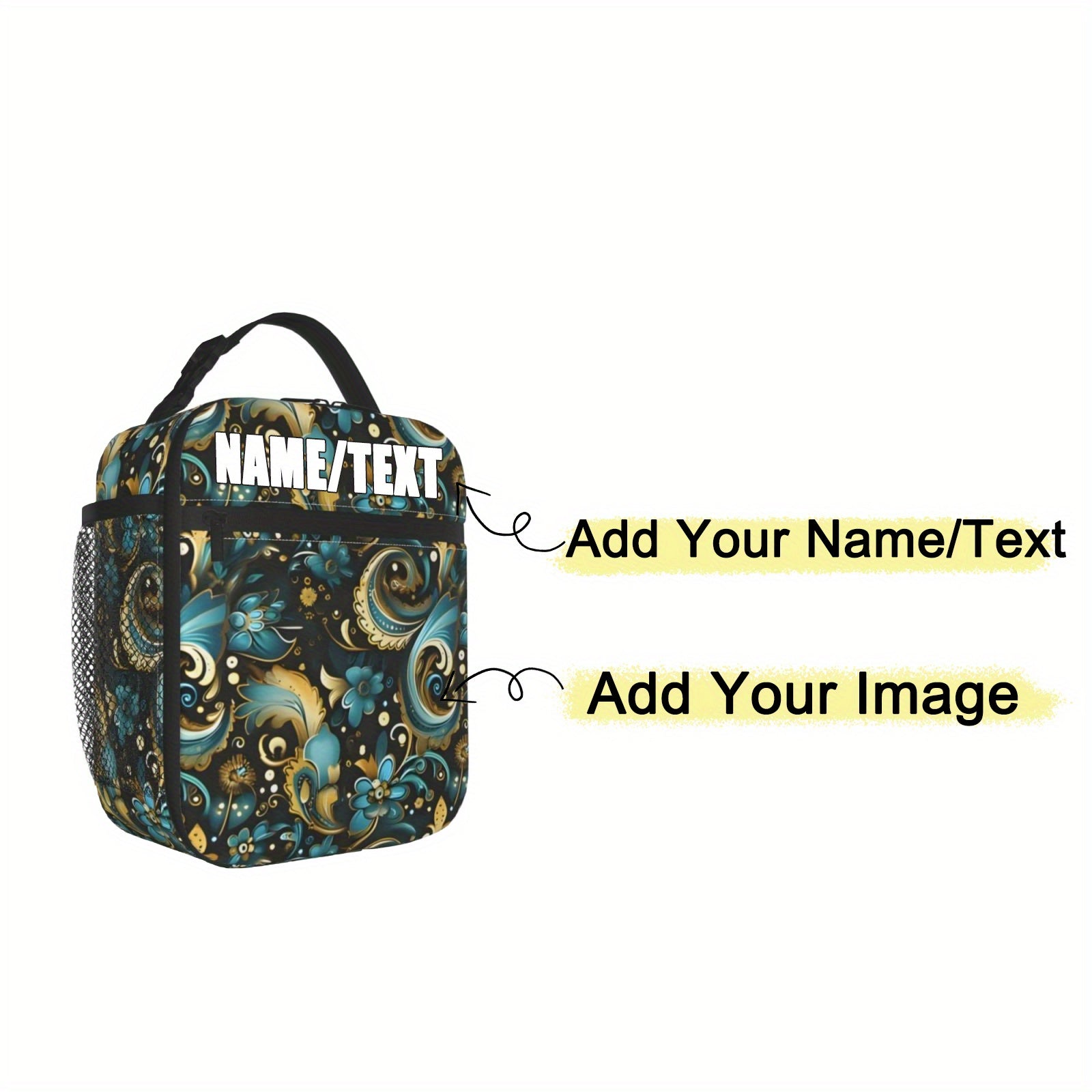 Personalized Insulated Lunch Bag - Travel Picnic Essential