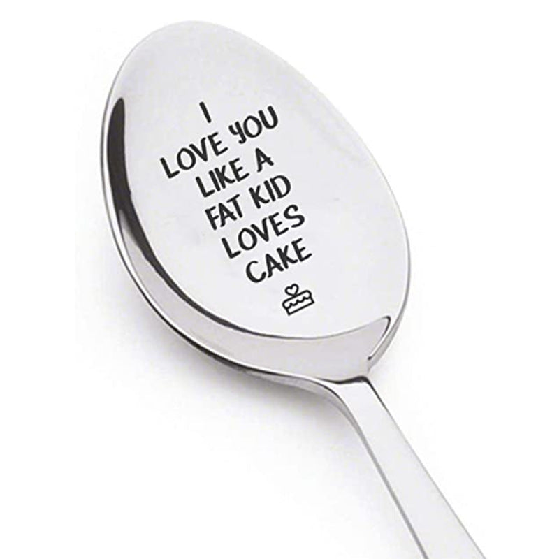 Love Letter Stainless Steel Milk & Coffee Spoons - Anniversary Gift