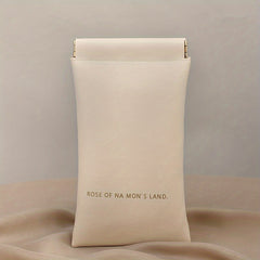 Slogan Graphic Glasses Bag PU Leather Waterproof Sunglasses Storage Pouch