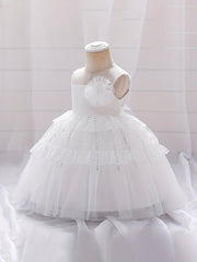 Fairy Ruffle Lace Puffy Dress Girl's Birthday Party Dinner Cosplay Show Wedding
