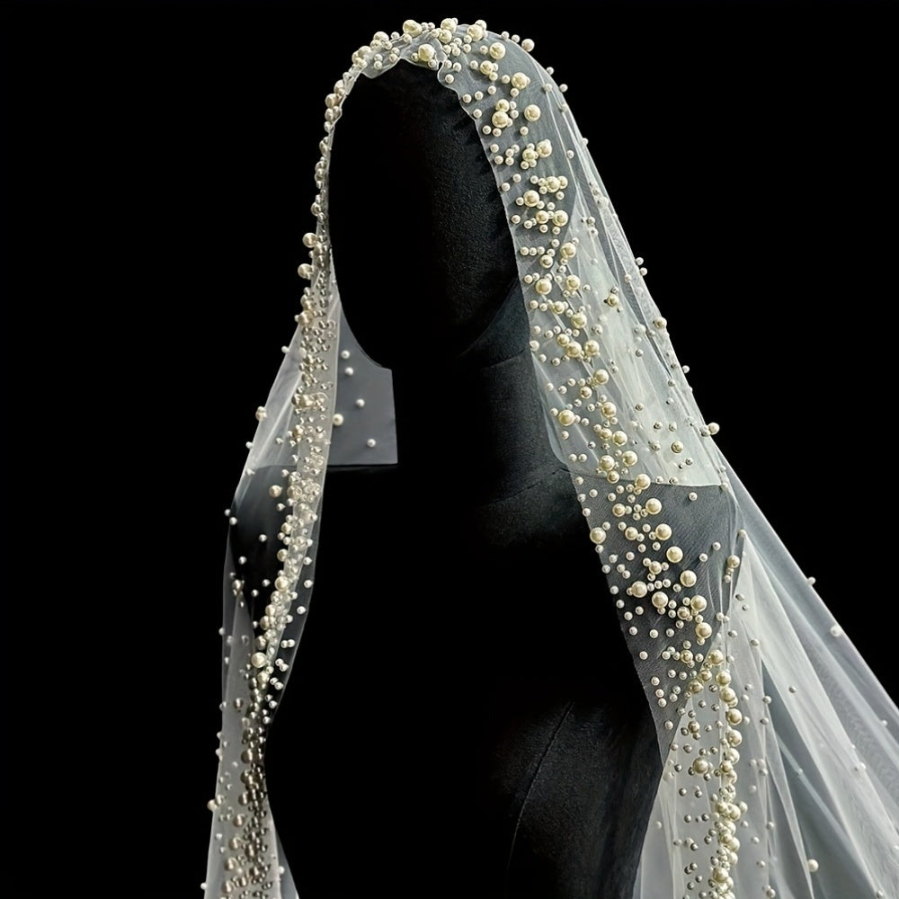 Women's 3M Formal Veil with Sparkling Beads Wedding Headpiece