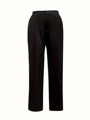 Solid Button Fly High Rise Trousers