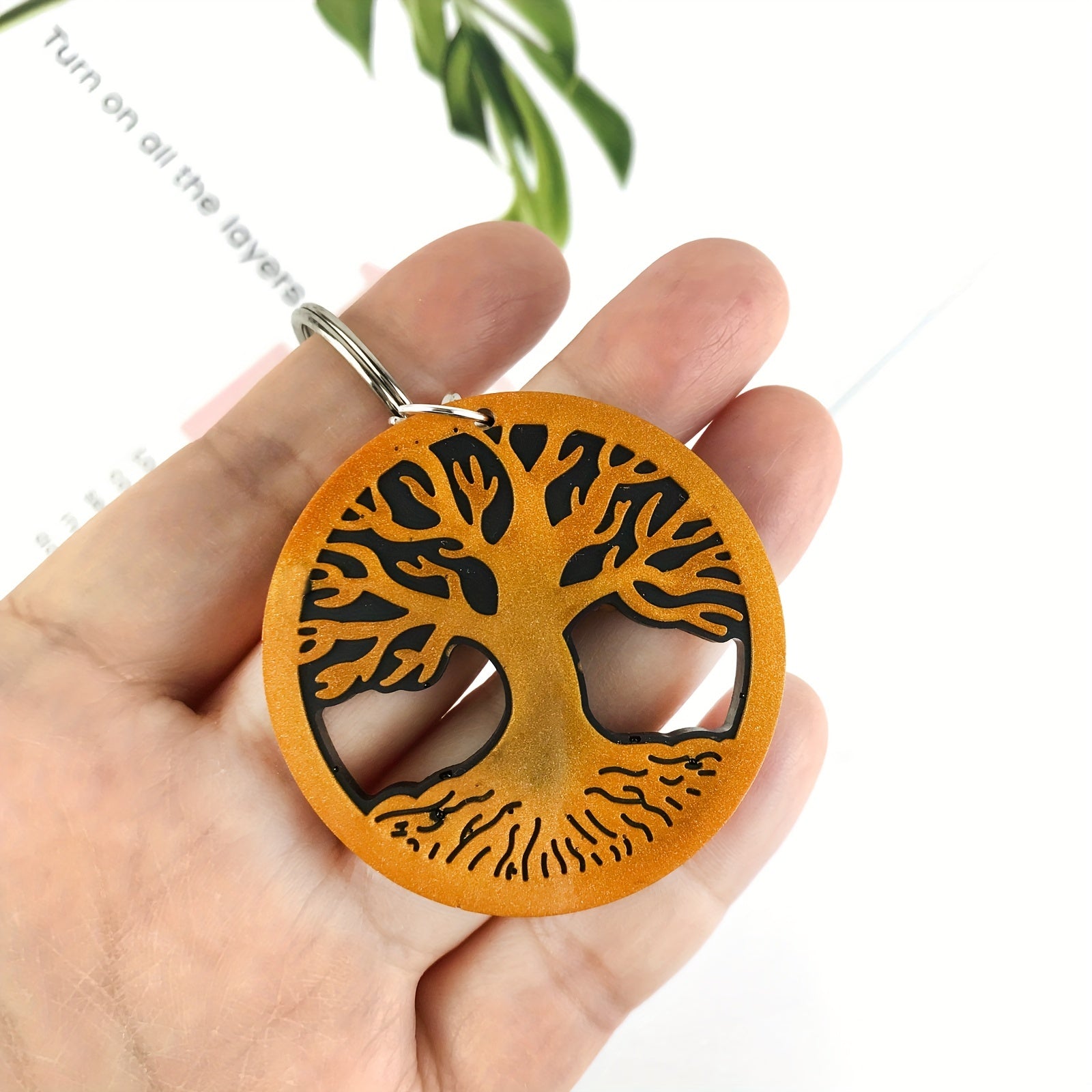 Tree Of Life Resin Earring Pendants Silicone Molds DIY Crystal Epoxy