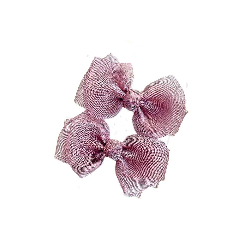 10pcs Glitter Bow Hairpins Christmas Hair Clips for Baby Girls