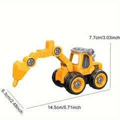 4pcs DIY Nut Assembly Puzzle Disassembly Car Toy Set