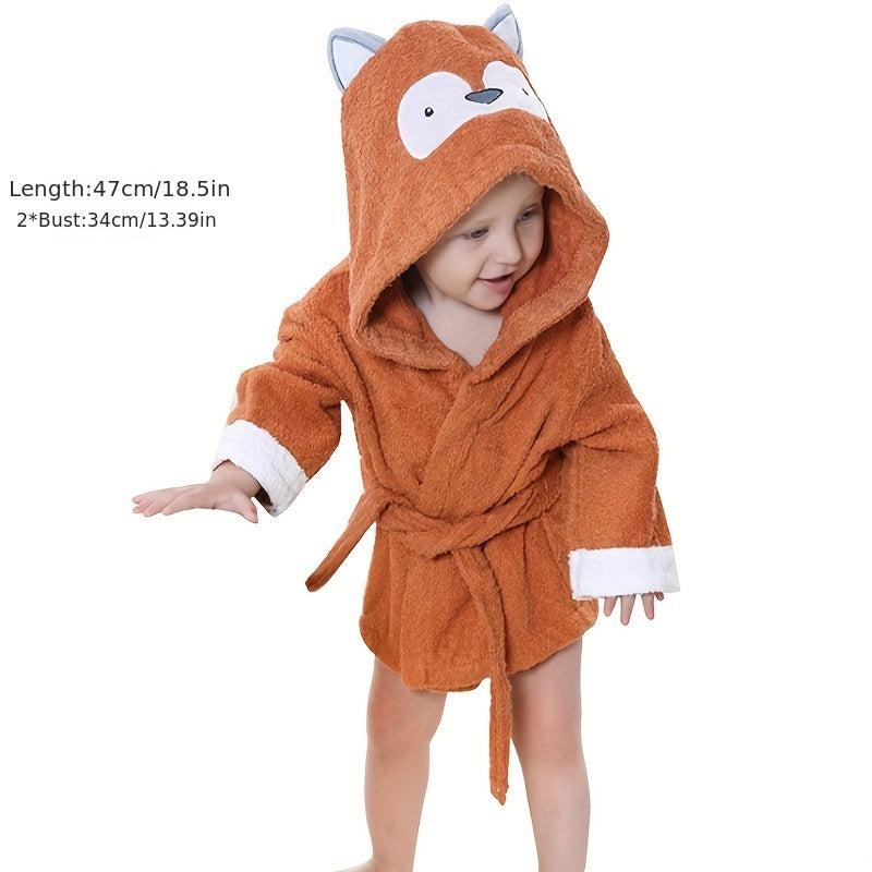 Soft Baby Hooded Towel Robe for Kids 0-9 Months