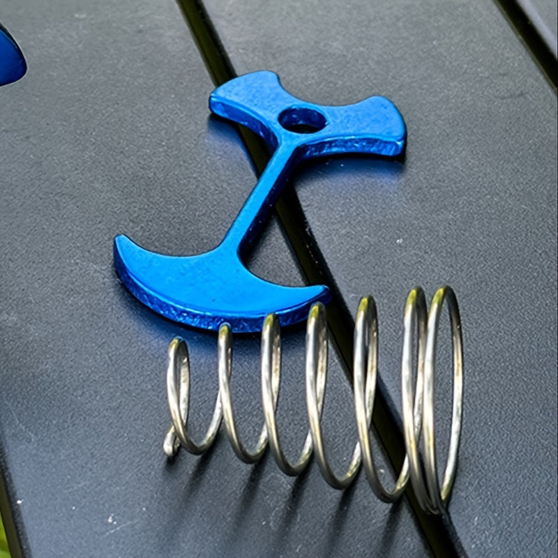 Aluminium Fishbone Deck Anchor Pegs with Carabiners & Tent Stakes