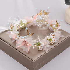 Sweet Butterfly Flower Headband For Flower Girl