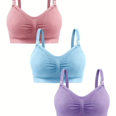 Front Buckle Push Up Wireless Bra Set