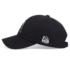 PU Leather A Patch Baseball Cap Unisex Hip Hop Solid Dad Hat