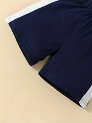 Boys Mama's Boy Block Casual Outfit Round Neck T shirt & Shorts