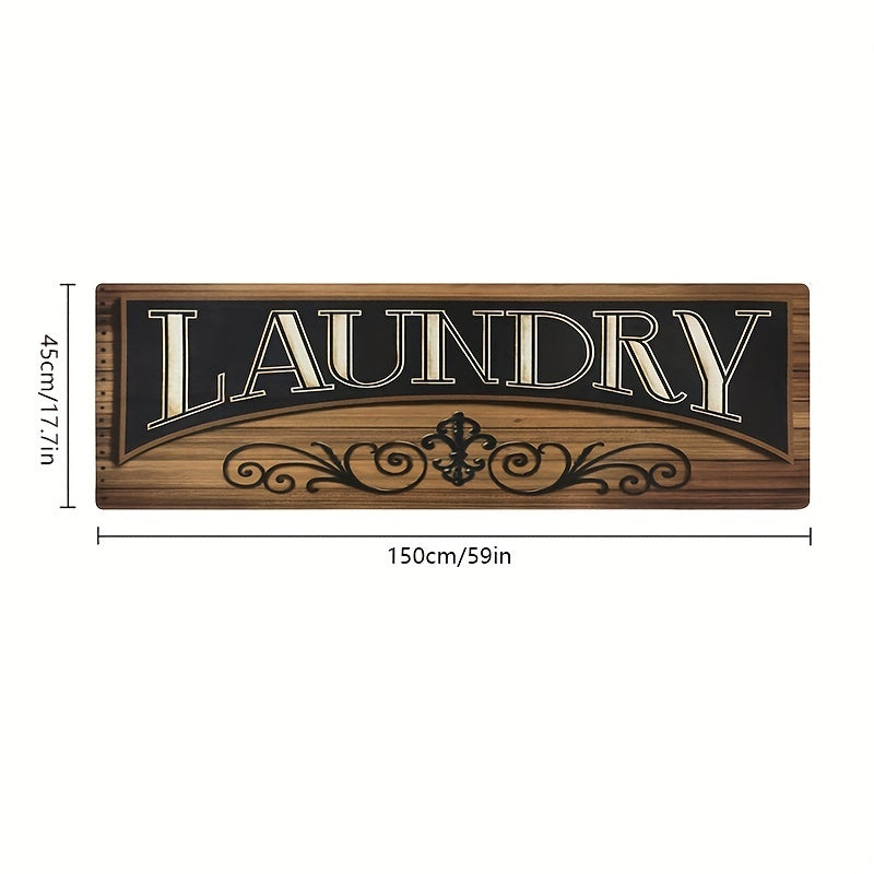 Waterproof Laundry Room Runner Rug Non Slip Machine Washable Entrance Doormat