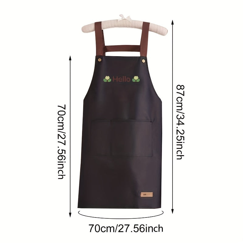 Waterproof Kitchen Apron Catering Work Clothes Nail Buckle Strap L