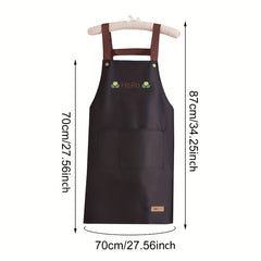 Waterproof Kitchen Apron Catering Work Clothes Nail Buckle Strap L