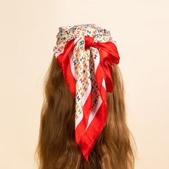 Bandana Scarf Head Wrap Decorative H Pattern Lady Square Scarf Headband