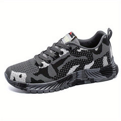 Women's Camo Pattern Sneakers Lace Up Low Top Shoes