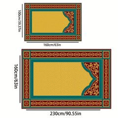 Large Prayer Rug Non-slip Floral Outdoor Indoor Mat