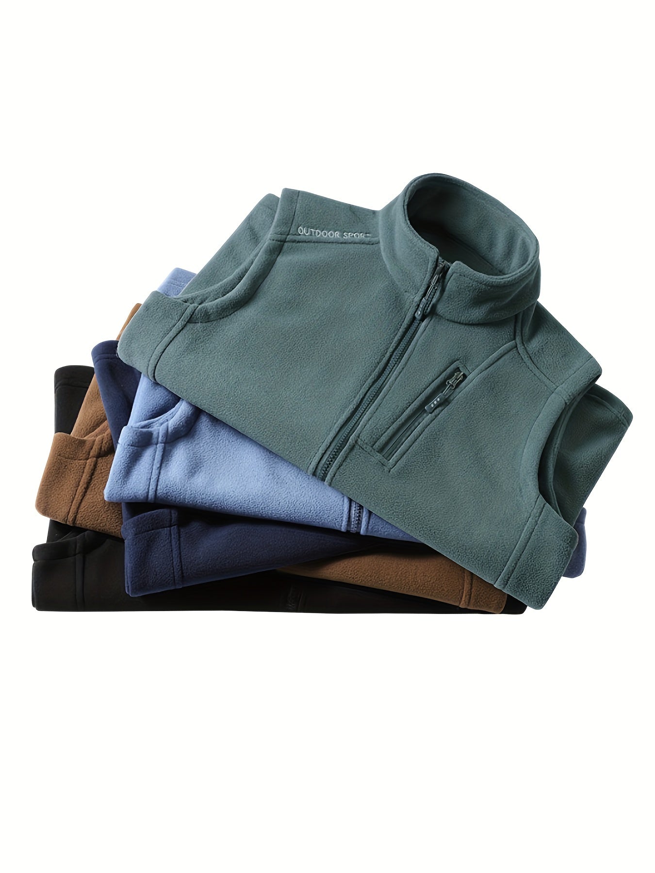 Men's High Collar Fleece Vest - Stay Warm and Stylish
