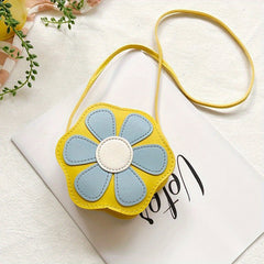 Girls Sun Flower Coin Purse Wallet Crossbody Shoulder Bag Mini Pocket