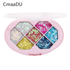 7 Sequins Eyeshadow Palette Glitter Makeup Multipurpose for Stages Parties