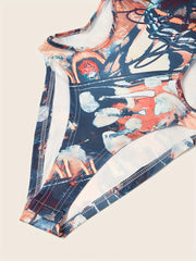 Graphic Print Bodysuit Long Sleeve Casual Women's Clothing