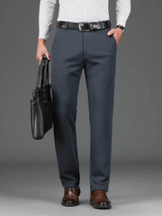 Men's Formal Solid Stretch Dress Pants for Business
